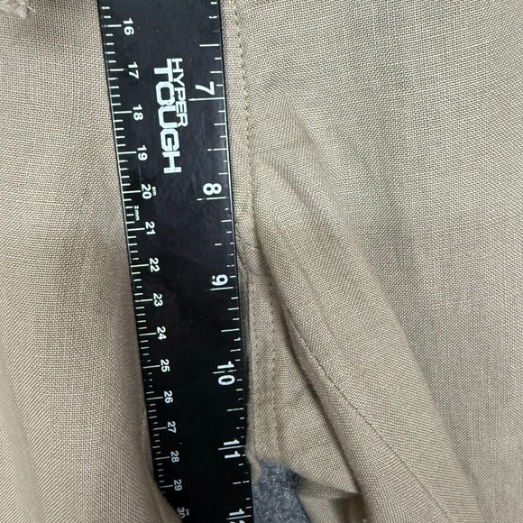 Cynthia Rowley Pants Womens 8 Khaki 100% Linen Adjustable Length NWT Lagenlook - Picture 5 of 15